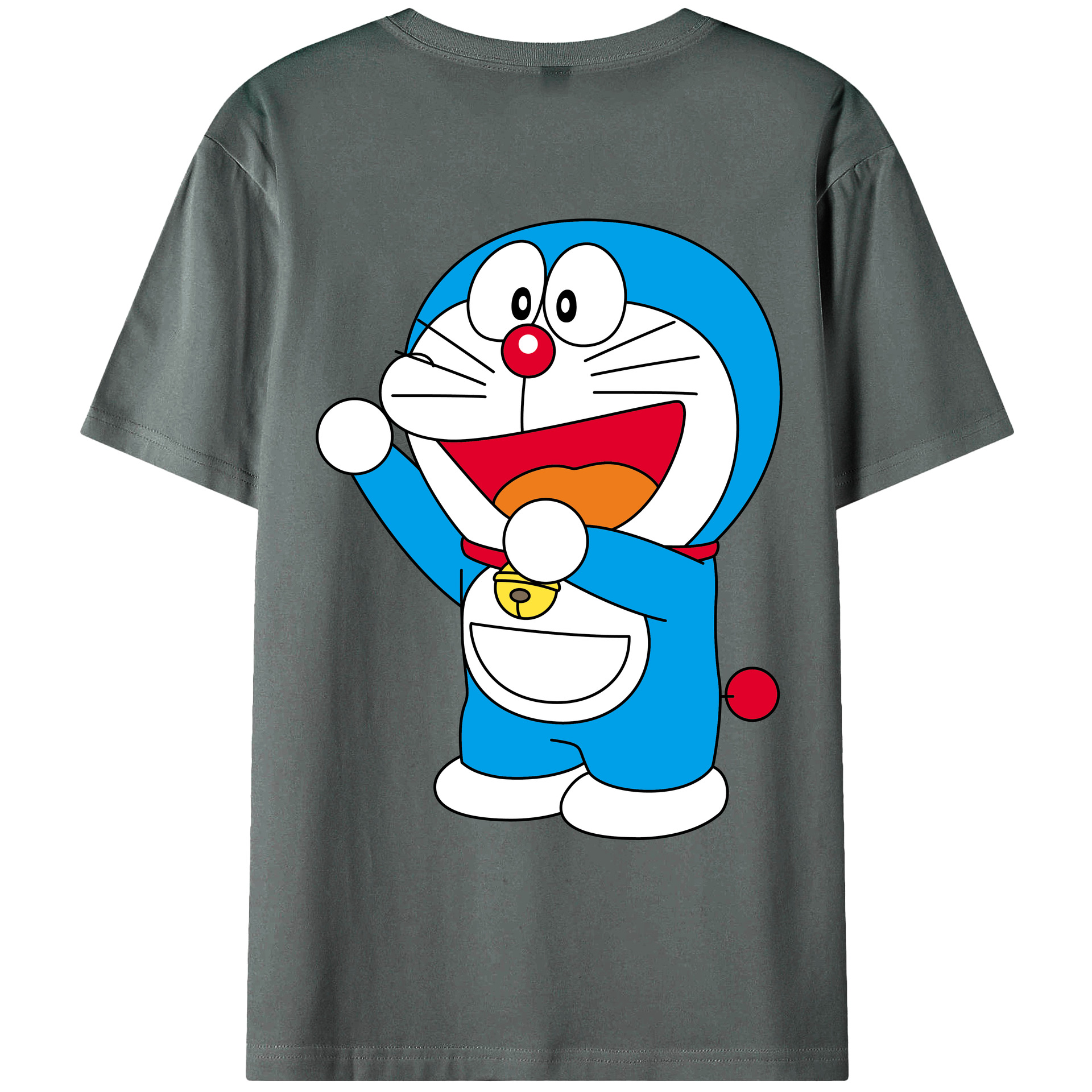 （画像用） ドラえもん Doraemon 綿100％ メンズ半袖Tシャツ（バックプリント） 通気性